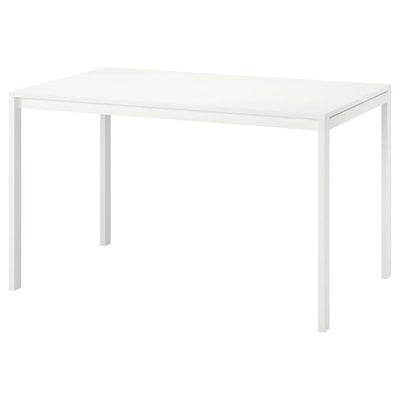 Spisebord, Ikea Melltorp, b: 75 l: 125, Enkelt bord som skrivebord eller spisebord. 125 cm x 75 cm