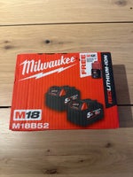 Batteri, Milwaukee m18 m18b52
