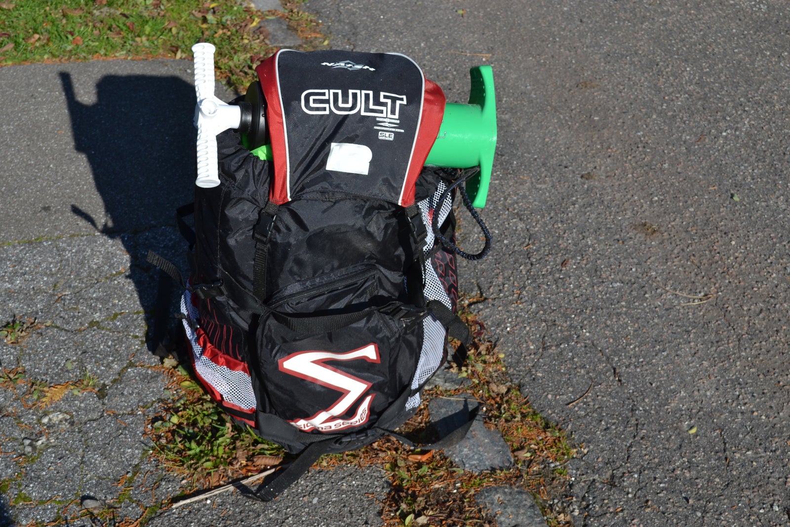Kitesurf, Kite + board + rygsæk samlet