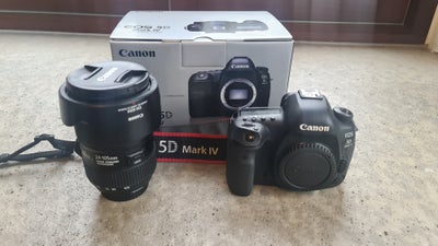 Canon, 5D MARK IV, 30,4 megapixels, God, Rigtig fin full frame fra 2018.
Grundet systemskifte skal d