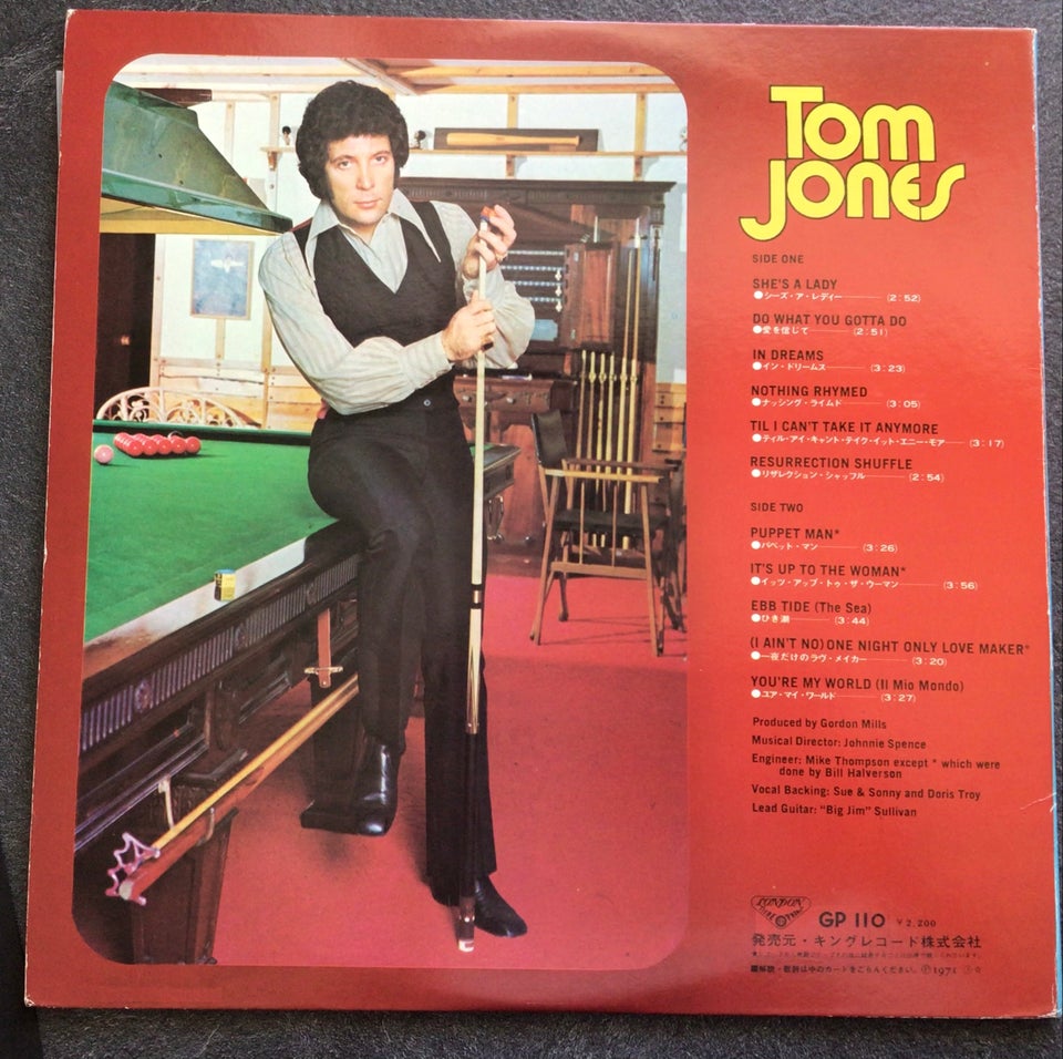 LP, Tom Jones, Shes a lady