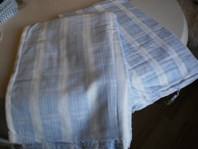 Sengetøj, Retro/Vintage, 2 retro dynebetræk i lyseblå og hvid. Normal voksen str.  Er taget ud af or