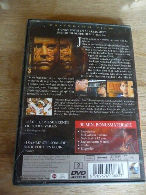 Manden uden ansigt, instruktør Mel Gibson, DVD