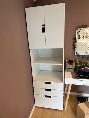 Vægreol, Ikea, b: 60 d: 50 h: 192, Fin Ikea reol med 3 skuffer. 