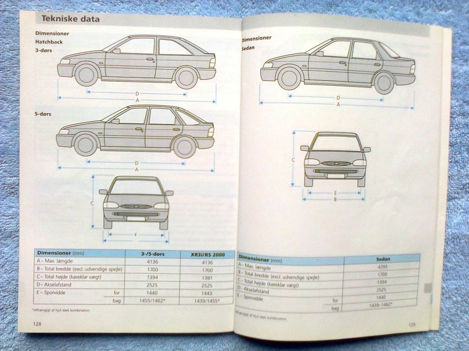 Instruktionsbog, Ford Escort