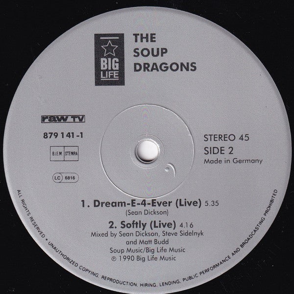 Maxi-single 12", The Soup Dragons, Mother Universe