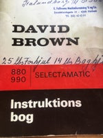 David Brown instruktionsbog, David Brown