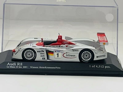 Modelbil, Minichamps (1 of 4,512 pcs.) Audi R8 Le Mans 2001