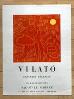 Original fransk litografisk plakat, Vilato, b: 50 h: 66