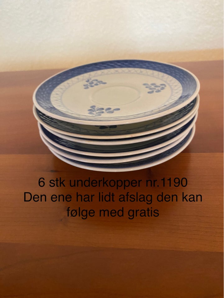 Fajance, Tranquebar underkopper, Royal Copenhagen