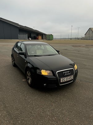 Audi A3, 2,0 TDi 140 Ambiente Sportback DSG, Diesel, aut. 2008, km 304000, sortmetal, træk, klimaanl