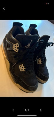 Sneakers, Jordan 4 Black Canvas, str. 41,  Sort, Air Jordan 4 Black Canvas. Originale.Skoene fremstå