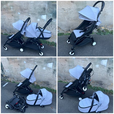 Klapvogn, Stokke Yoyo2 inkl connectdel, søskendevogn, Yoyo2 klapvogn inkl connectdel med liggedel 

