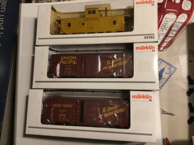 Modeltog, Märklin USA godsvogne, skala Ho, Märklin USA Godsvogne 45702 og 45646-2 og 7. Tre vogne i 