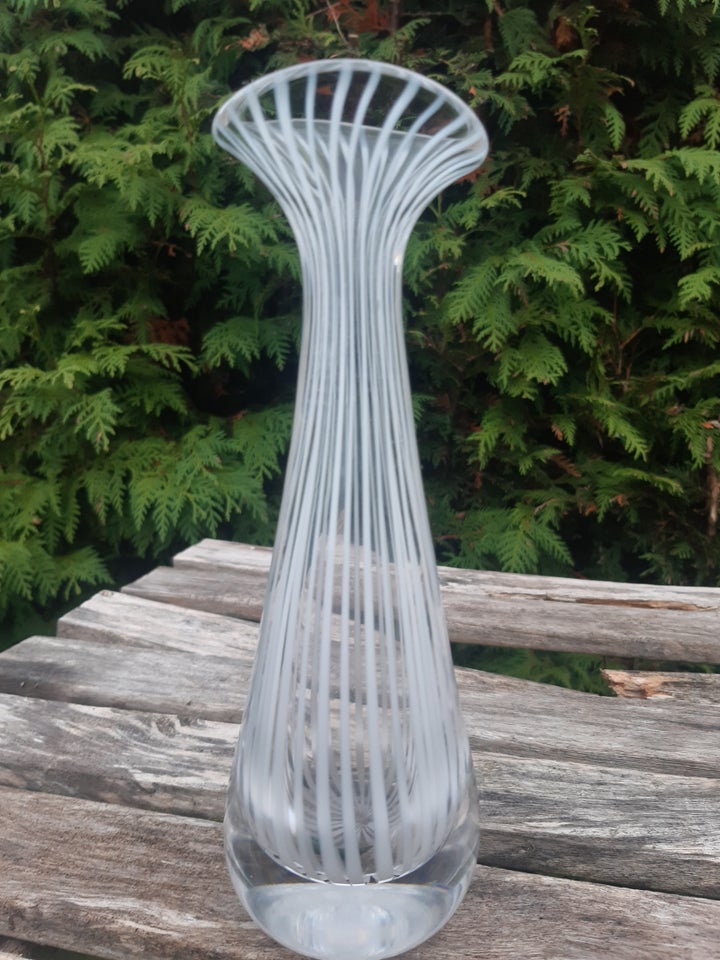 Glas, Slank vase, "Zebra"