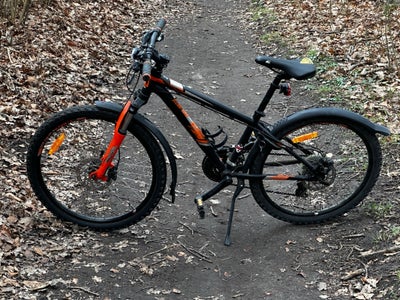 Unisex børnecykel, mountainbike, Kildemoes, 24 tommer hjul, 21 gear, Bedste kvalietcmed bremser med 