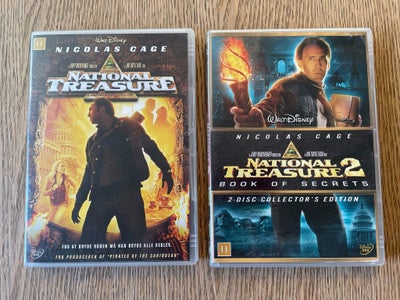 National Treasure 1+2, DVD, action, Begge spændende actioneventyr fra hhv. 2004 og 2007 med Nicolas 