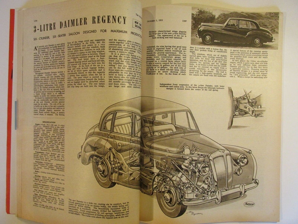 The Autocar October 5. 1951, The Autocar, emne: bil og motor