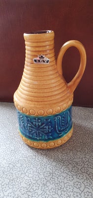 Keramik, Vase, Bay, West Germany, Tysk retrovase fra Bay i de skønneste farver.
Vasen er 17 cm høj o