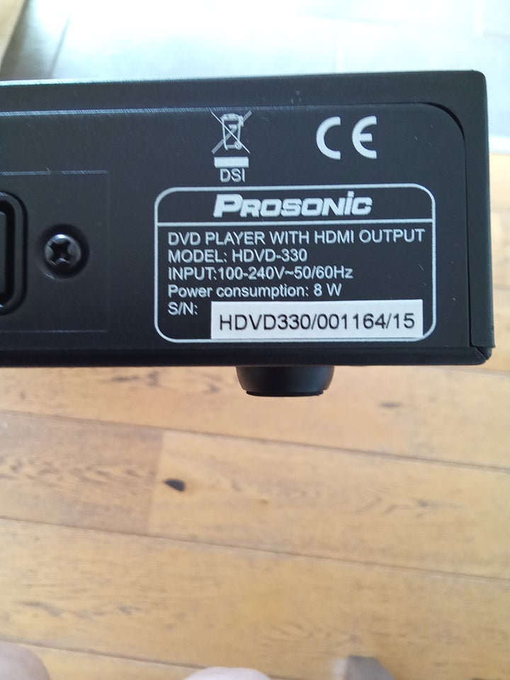Dvd-afspiller, Prosonic, HDVD-330