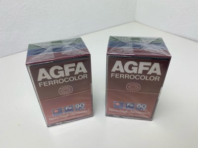 Bånd, AGFA, NOS (New Old Stock) Optagebånd, AGFA Ferrocolor 3 stk. 90 + 3 stk. 60. NOS. Bånd og foli