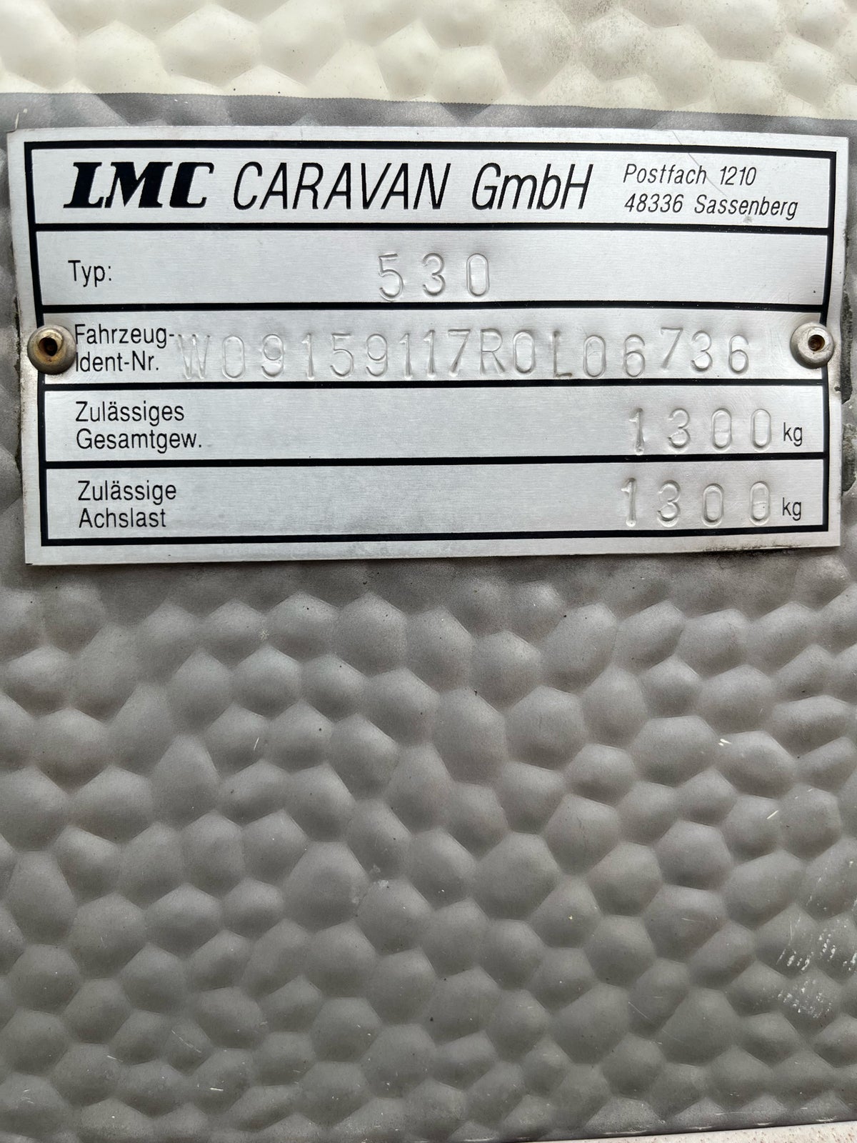 LMC Lmc Luxus 117 530 , 1996, 4 sengepladser