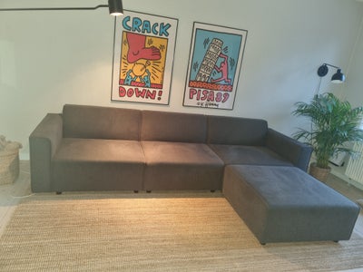 Sofa, stof, 4 pers., Super fed og skøn modul sofa i antrisit grå.
2 stk  endemoduler
1 midter modul
