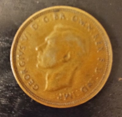 Vesteuropa, mønter, England 1938, 1938, England 1938
Kong Georg 