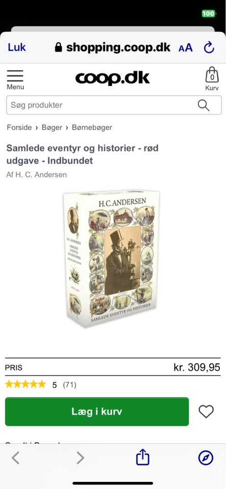 HC Andersen samlede eventyr , HC Andersen, genre: eventyr