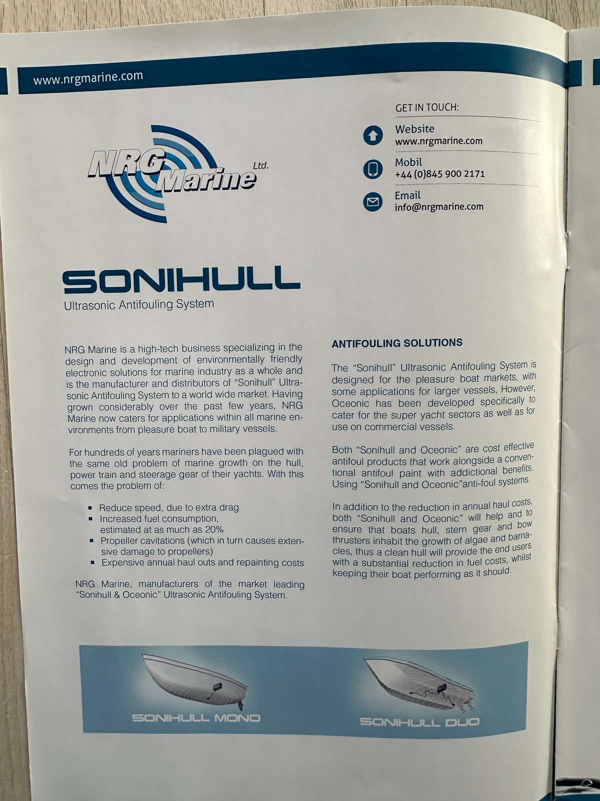 Sonihull,  Elektronisk Antifouling