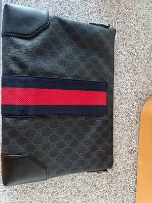 Skuldertaske, Gucci, læder, Modellen hedder: Gucci GG Supreme Webline Bag Shoulder PVC Leather Black