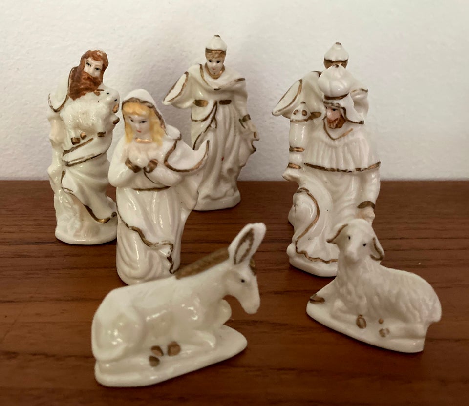 Vintage krybbespil figurer