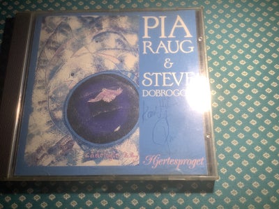 Pia Raug & Steve Dobrogosz: Hjertesporet, folk, Perfekt stand med autograf på forsiden