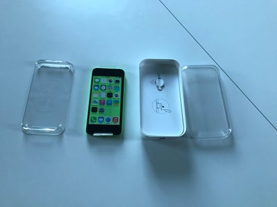 iPhone 5C, 16 GB, grøn, Rimelig, iPhone 5C i original æske, uden oplader og uden høretelefoner.