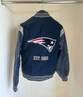 Læderjakke, str. L, NFL,  God men brugt, Varsity jakke i str xl passer oversized L college jakke 

N