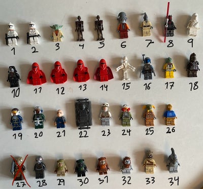 Lego Star Wars, Lego Star Wars figurer, Blandede Lego Star Wars figurer:
Kan købes samlet for 1200 k