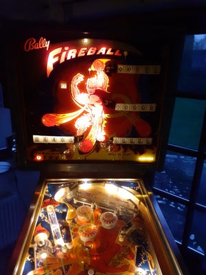 FIRE BALL BALLY, flippermaskine, God, Super sjælden og fed flippèrmaskine