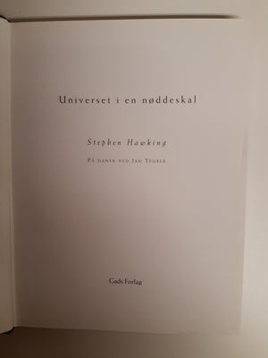 Universitet i en nøddeskal, Stephen Hawking, emne: astrologi, Bogen Universet i en nøddeskal af Step