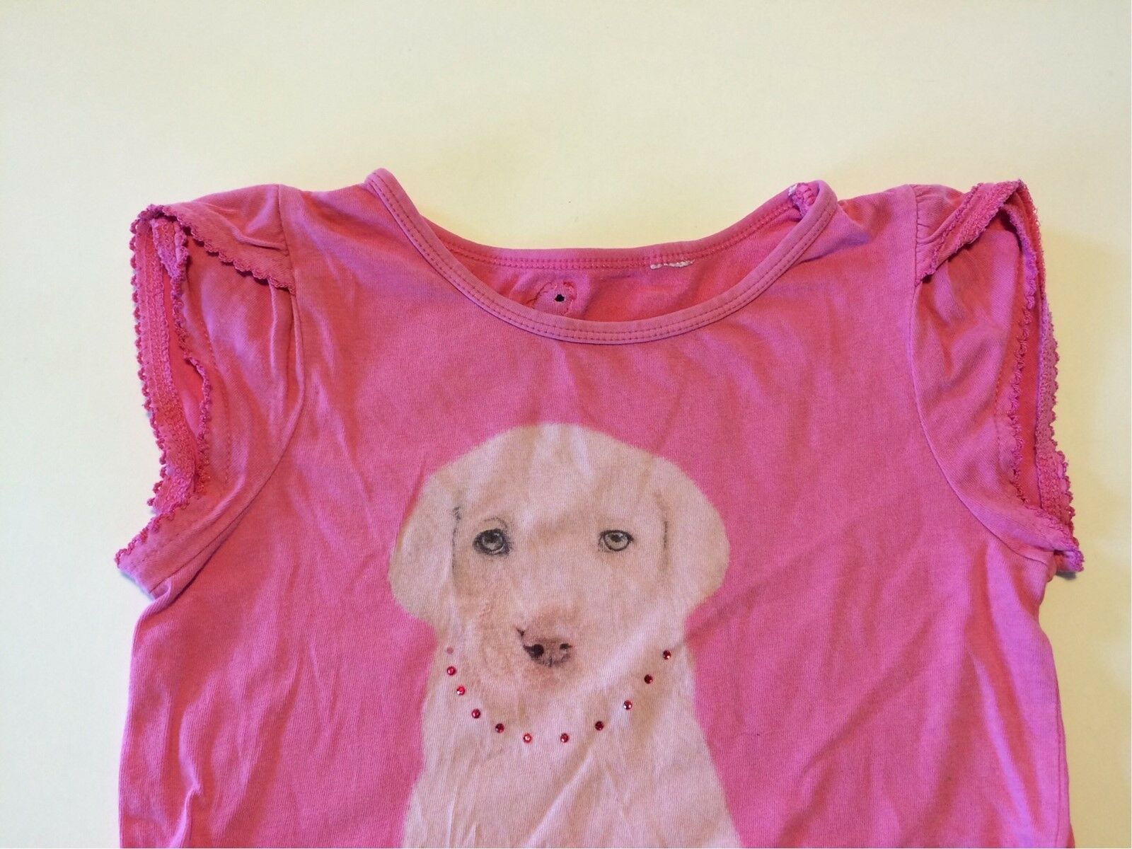 T-shirt, Lyserød T-shirt med hund, Rachaelhale