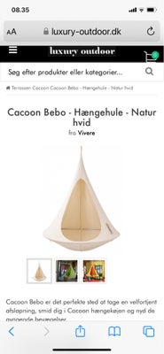 Cocoon, Hvid Cocoon hængehule der ka bære op til 150 kilo. 
Perfekt stand. Har kun hængt indendørs m