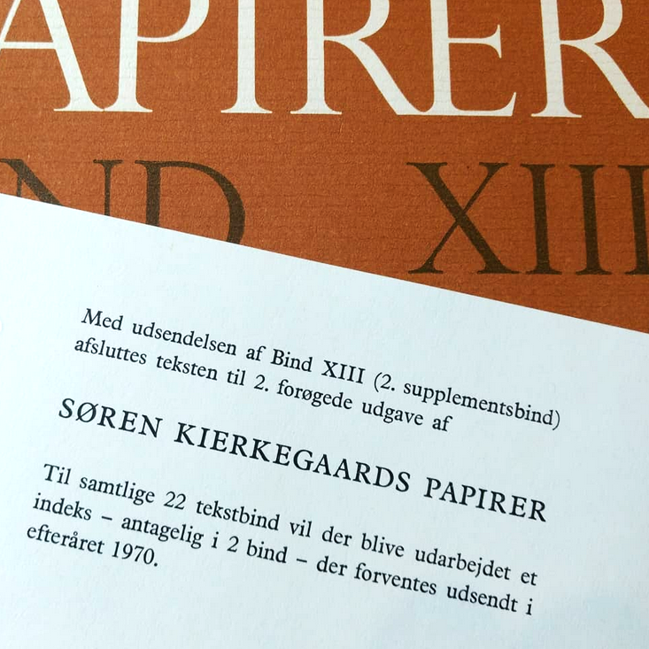 Kierkegaards Papirer, Søren Kierkegaard, emne: filosofi