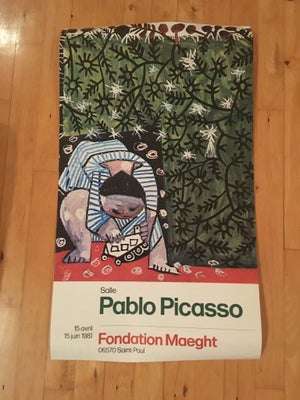 Plakat, Picasso, Sjælden Galerie Maeght udstillingsplakat fra ‘81.