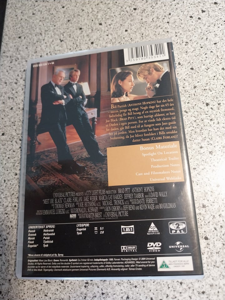 Meet Joe Black, DVD, drama