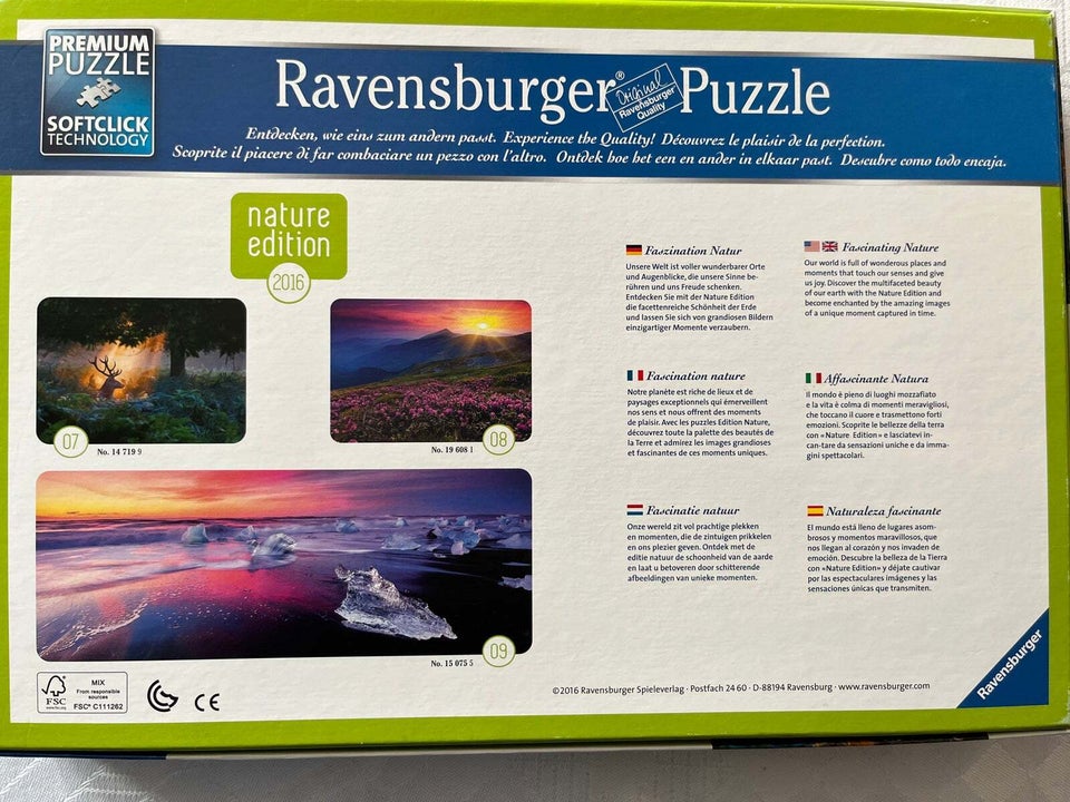 Puslespil, Nature Edition / Frost / Paris, Ravensburger