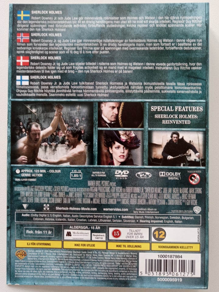 Sherlock Holmes, DVD, krimi