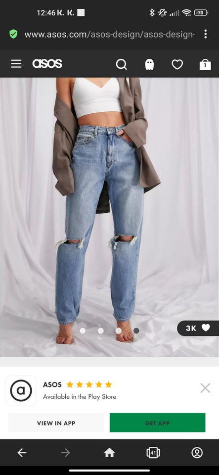 Jeans, ASOS Design, str. 42