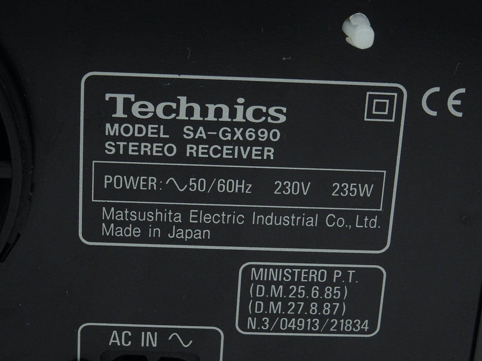 Technics, SA-GX690, 235 W