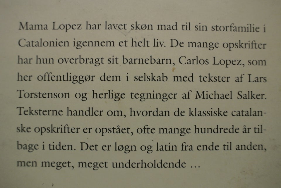 mama lopez' catalanske kogebog, af lars torstenson mfl. ,