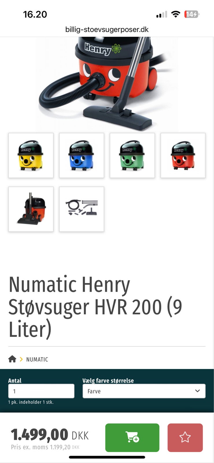 Støvsuger, Numatic Henry 200