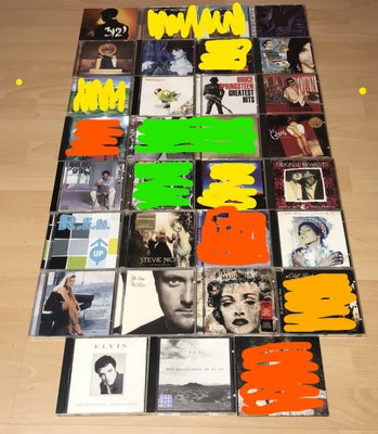 Velholdte 1 cd albums: Flere titler, pop, Alle cd'erne er meget velholdte og de fleste er som nye. E